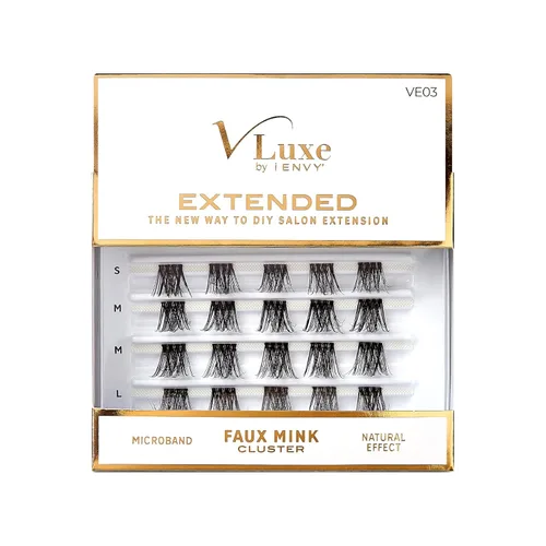 Miniatura 20 de VLuxe by iEnvy Extended Collection: Kit de iniciación de extensión de pestañas con 10 pares de alargamiento natural, aplicador y unión y sello
