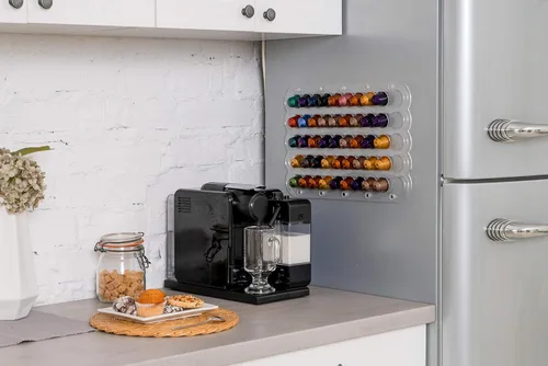 Miniatura 5 de Demi's Home Soporte magnético para cápsulas de café Nespresso Originales, apto para ser montado en el refrigerador (transparente)