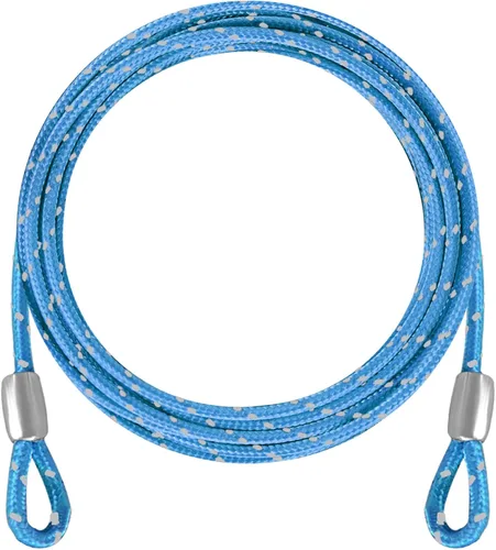 Miniatura 12 de Cable de acero de seguridad de 0.13 pulgadas, 4/6/10/15 pies de longitud, cable de bloqueo de bicicleta, cable de acero inoxidable con bucles