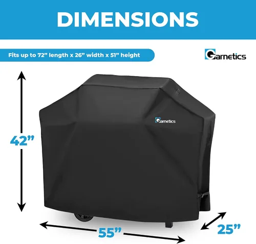 Miniatura 3 de Cubierta de parrilla para exteriores de 55 pulgadas – Cepillo de limpieza de parrilla incluido, cubierta de parrilla de gas impermeable resistente