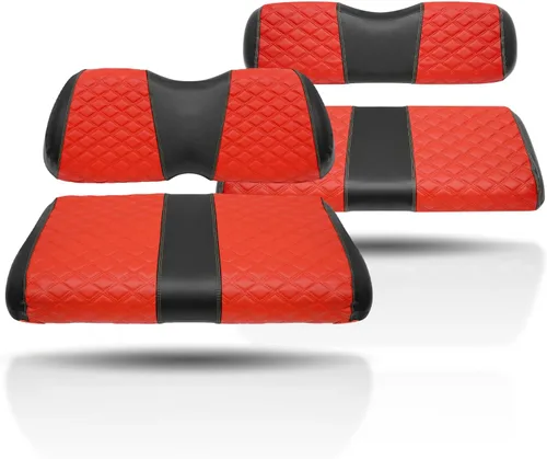 Miniatura 9 de Fundas de asiento de carrito de golf, delanteras y traseras, impermeables y resistentes al sol, de piel de vinilo de grado marino, accesorios