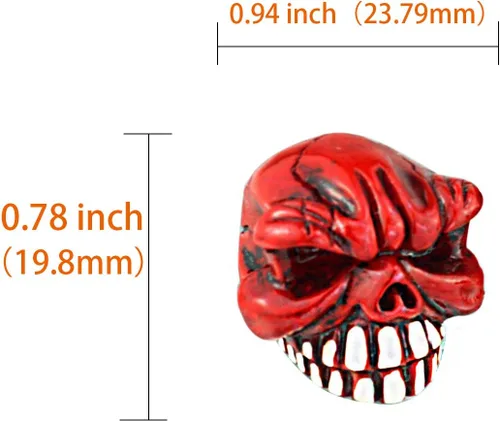 Miniatura 3 de Juego de 4 tapas de vástago de válvula de calavera para automóviles, SUV, bicicleta, camiones, motocicletas, atractivos accesorios para automóvil