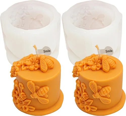 Miniatura 12 de Molde de silicona para vela de abeja en relieve, aroma de nido de abeja, jabón, yeso, herramientas de resina, colmena 3D, perfumada, manualidades