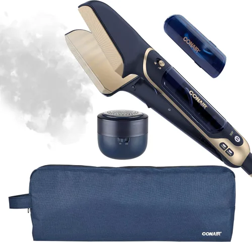 Conair SteamStylist 3-en-1 Vaporizador, Prensa y Plancha de Vapor para Ropa, Con Quitapelusas, Tanque de Agua Extra y Bolsa de Almacenamiento, Para