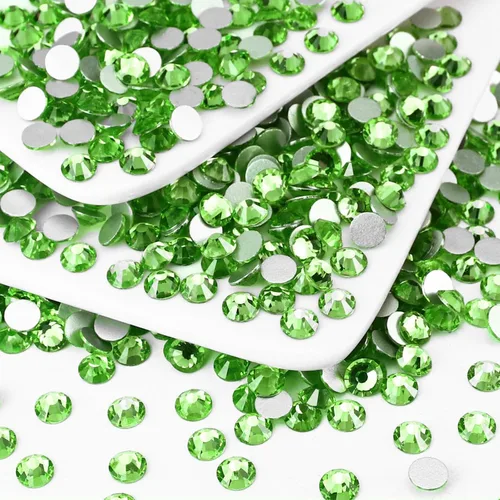 Miniatura 30 de 1440 piezas de diamantes de imitación SS20 de cristal de vidrio con parte posterior plana, gemas de cristal redondas de parte posterior plana