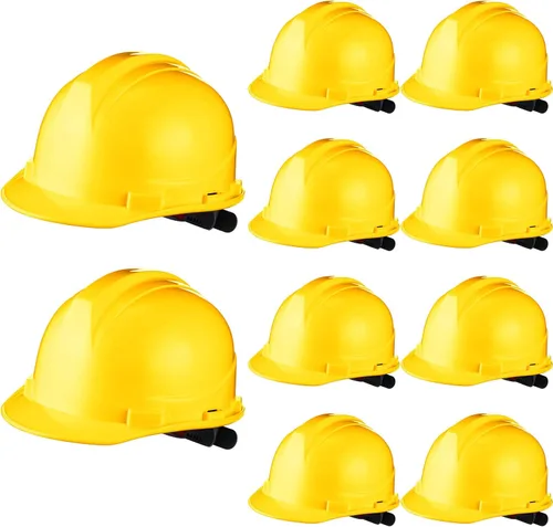 Miniatura 7 de Leumoi 10 piezas de casco de suspensión, casco duro de construcción para seguridad, estilo gorra de trinquete con correas de corona autoajustables