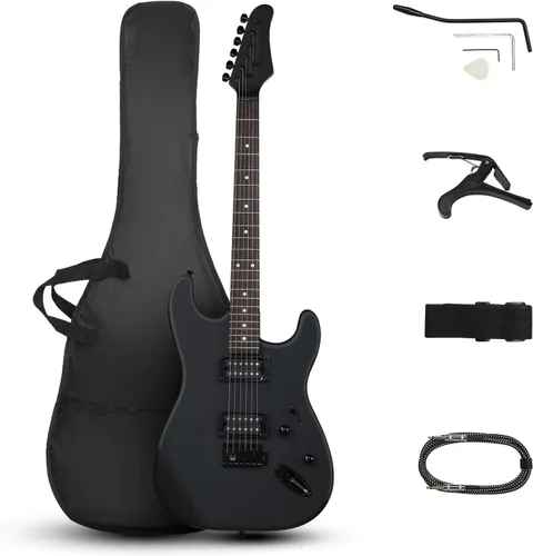 Miniatura 7 de Ktaxon - Guitarra eléctrica de 39 pulgadas, kit de guitarra de cuerpo sólido de tamaño completo con pastillas H-H de 6 cuerdas para principiantes