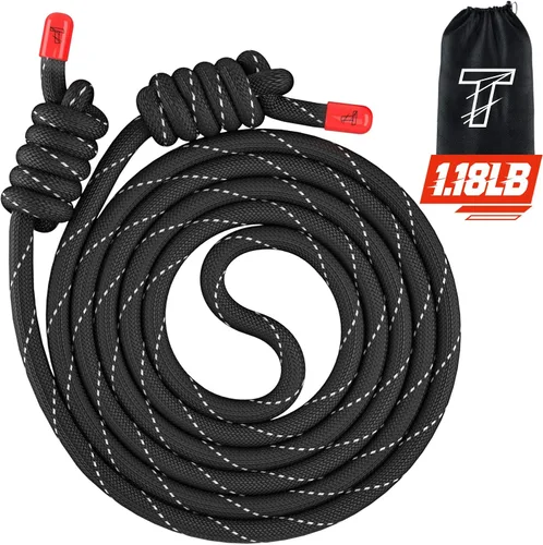 Flow Rope Exercise Jump Rope For Fitness, Working Out, Flow with 9 Ft Adjustable Double Woven Workout Rope For Men, Women, Beginners' Training –