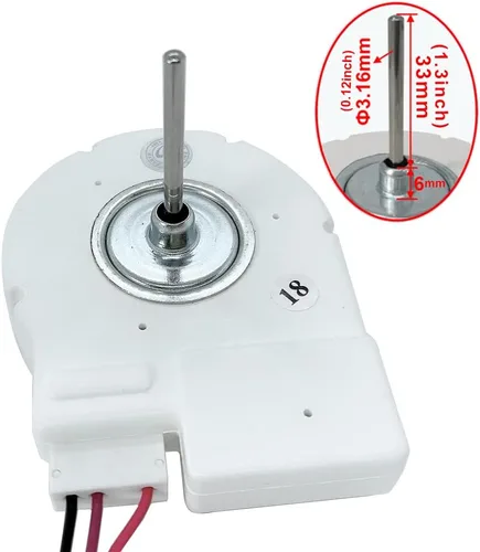 Miniatura 2 de Piezas de repuesto del motor del ventilador del evaporador del refrigerador DC12V 4W para el refrigerador Vissani/Frigidaire/Magic Chef, el motor