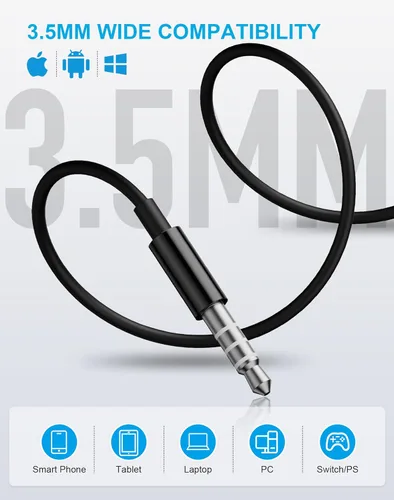 Miniatura 3 de Auriculares con cable, paquete de 2 audífonos de 3.5mm con micrófono, llamada clara, control de volumen estéreo HiFi, para iPhone, iPad, Samsung