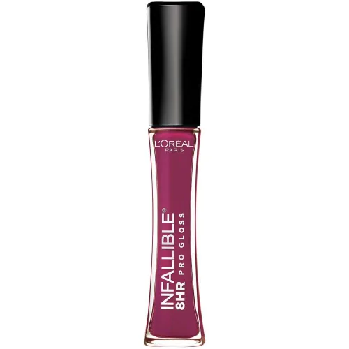 Miniatura 31 de L'Oreal Paris Maquillaje Infallible Brillo labial hidratante de 8 horas, Fiery, 0.21 onzas líquidas