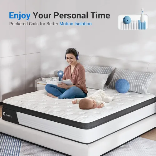 Miniatura 2 de Avenco Queen Mattress, Hybrid King Size Mattresses in a Box, Colchones Twin TXL Full Size Mattress