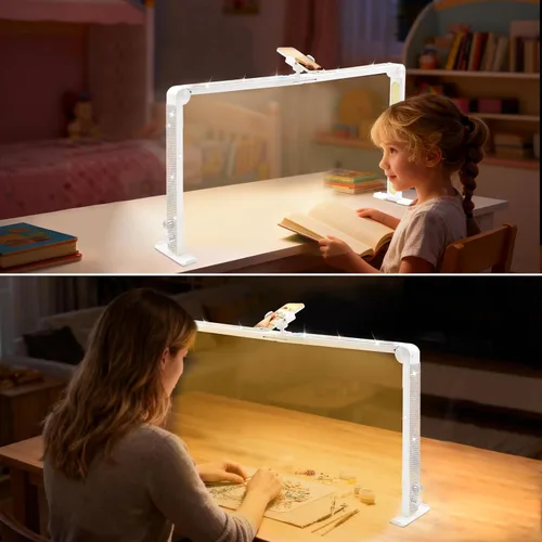 Miniatura 7 de Nail Tech - Lámpara para escritorio, luz de media luna grande de 34 pulgadas con soporte para teléfono, brillo de 48 W, luz de arco ajustable