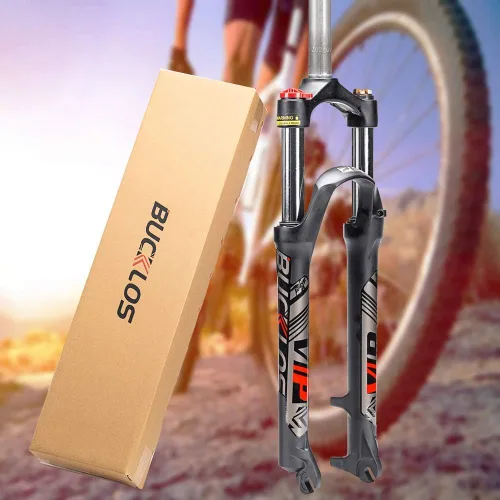 Miniatura 6 de BUCKLOS MTB Horquilla de suspensión 26/27.5/29 pulgadas, 1.126 in tubo recto primavera horquilla delantera QR 0.354 in viaje 3.937 in bicicleta