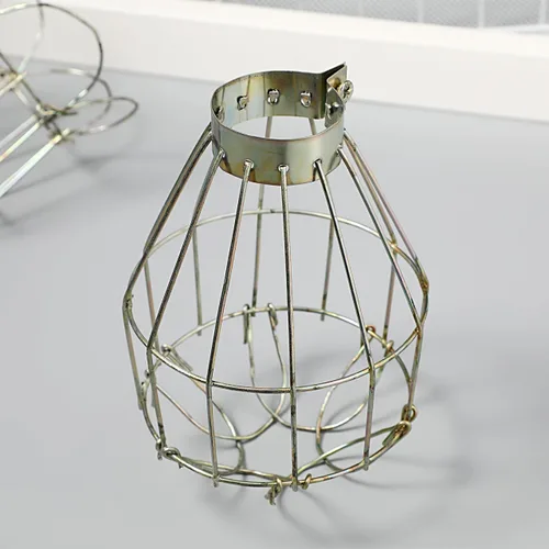 Miniatura 7 de OSALADI Jaula de luz vintage, paquete de 6 protectores de bombilla de metal para lámparas colgantes para el hogar, bar, accesorios de iluminación