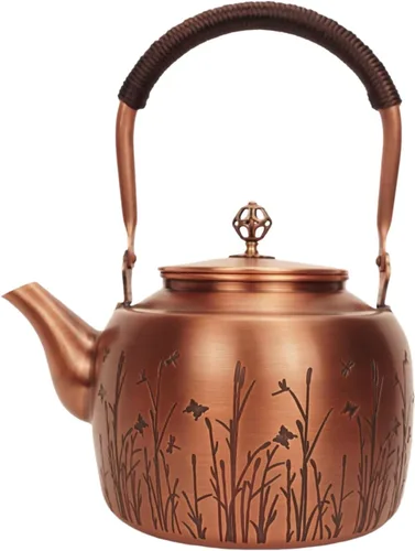 Miniatura 9 de Kkekos Tetera de Cobre Hecha a Mano para Estufa 2000ml (Tipo1)