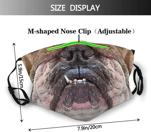 Miniatura 2 de goincrond Divertida máscara facial de animales lavable de tela transpirable reutilizable con filtros para adultos mujeres hombres y jóvenes