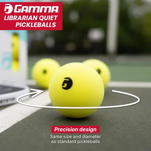 Miniatura 3 de Gamma Librarian Foam Quiet Pickleball Balls – Low-Noise Practice Balls with True Bounce on Any Surface – Foam Pickleballs Available in 48 Box, 3