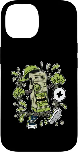 Miniatura 4 de Diseño de WalkieTalkie de dibujos animados para iPhone 16 para niños en estuche de estilo cómico