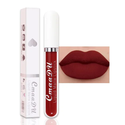 Miniatura 37 de evpct Juego de delineador de labios y lápiz labial metálico rosa claro, para mujeres, de larga duración, impermeable, 24 unidades, color rosa claro