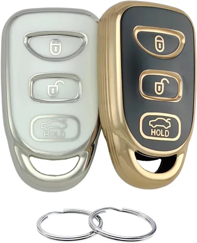Miniatura 6 de REPROTECTING Funda para llavero de TPU compatible con Hyundai Accent Elantra Genesis Sonata Kia Forte Optima Rondo Sorento Spectra 2006-2020