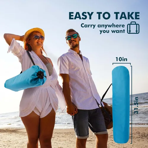 Miniatura 4 de AKSOUL Silla de playa plegable para adultos: sillas de respaldo bajo/alto con bolsa de transporte - Silla de asiento extra ancha con cómoda almohada