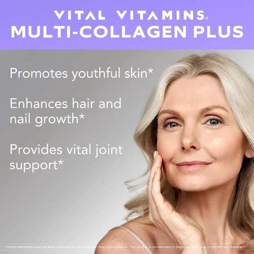 Miniatura 2 de Vital Vitamins Complejo de colágeno múltiple Plus + suplemento NAD+