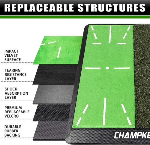 Miniatura 3 de CHAMPKEY Heavy-Duty Golf Hitting Mat - Swing Path Feedback Golf Practice Mat - Ideal for Indoor and Outdoor Training
