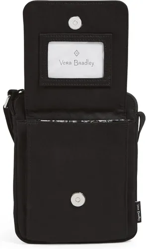 Miniatura 3 de Vera Bradley Mini bolso cruzado hipster de algodón para mujer con protección RFID, Negro algodón reciclado