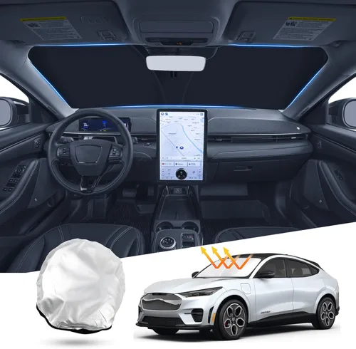 Miniatura 85 de T TGBROS Parasol para parabrisas para Honda Civic 2022-2025 2026, parasol grueso con bloqueo UV y opaca, para privacidad, plegables, 8 accesorios