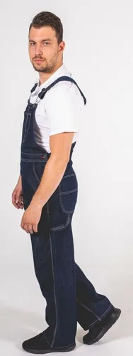 Miniatura 6 de Hombres Dungaree Pro Work Denim Overalls Bib and Brace Decorators Workwears Pantalones Azul Oscuro