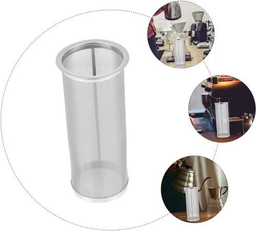 Miniatura 5 de Infusor de filtro de café de acero inoxidable, filtro de malla fina para frasco, filtro de café reutilizable, colador de té, accesorios