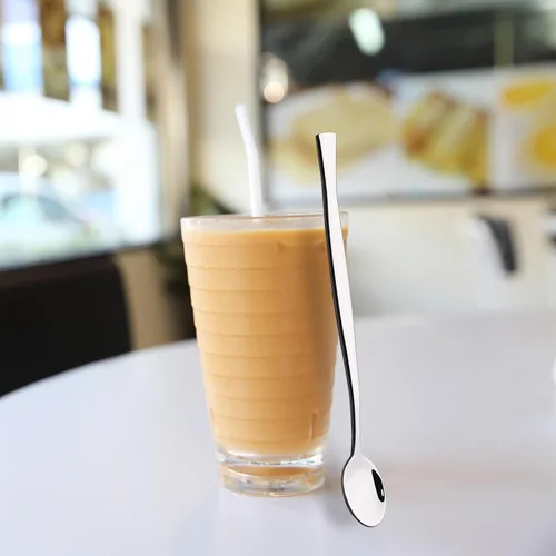 Miniatura 6 de 8 cucharas de helado de mango largo, cuchara de mango largo de acero inoxidable, 7.6 pulgadas