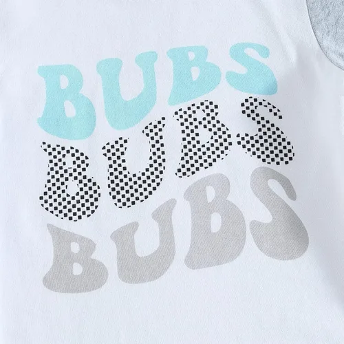 Miniatura 3 de CIYCUIT Conjunto de ropa de verano para bebé niño, camisa y pantalones cortos con estampado de letras