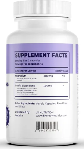 Miniatura 6 de Complejo de magnesio 4X – Suplemento de magnesio de 300 mg con glicinato quelado, citrato, malato y ascorbato, alta absorción para el estrés