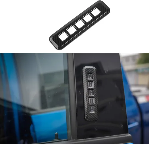Keptrim para F150 ABS Pilar de fibra de carbono cerradura de puerta Contraseña Trim para Ford F150 2014-2020, 1 unidad