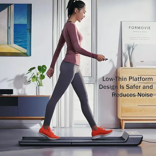 Miniatura 6 de Caminadora con almohadilla para caminar para el hogar, pequeña, portátil, plegable, debajo del escritorio, con control remoto, pantalla LED, máquina
