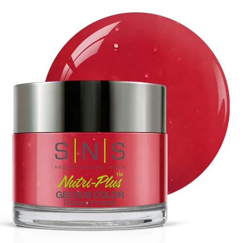 Miniatura 21 de SNS Polvo de inmersión de uñas, polvo de inmersión de color geloso, rosa brillante (rojo/magenta, brillante), color de uñas acrílico de larga