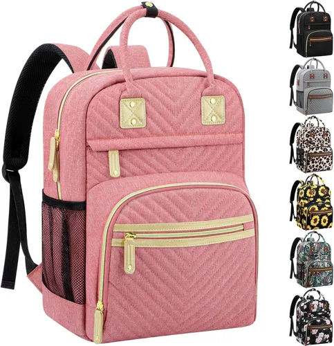 Miniatura 17 de Tenot Mochila de Pañales para Mujeres con Cambiador, Bolsa de Bebé con Bolsillos Aislados, Bolsas de Pañales Multifuncionales para Niña y Niño, Gris