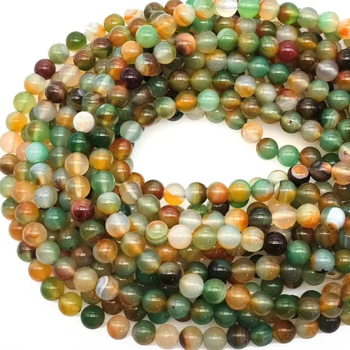 Miniatura 3 de Cuentas de ágata de pavo real natural de 0.236 in, cuentas redondas lisas de materiales de bricolaje, pulsera, collar, aretes, fabricación de joyas