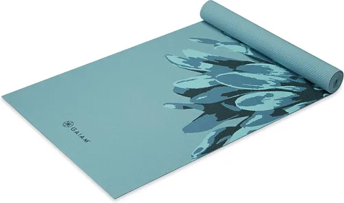 Gaiam - Tapete de yoga con estampado, antideslizante para ejercicio y fitness para todo tipo de yoga, pilates y ejercicios en el suelo Vibrante