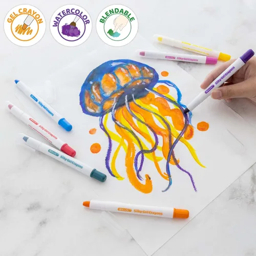 Miniatura 3 de BAZIC PRODUCTS Crayones de gel sedosos, 12 colores, lavables