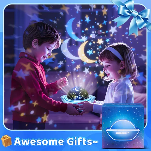Miniatura 9 de Luz nocturna para niños, proyector de luz nocturna para bebé, luces nocturnas para dormitorio, proyector de estrellas, luces de estrella