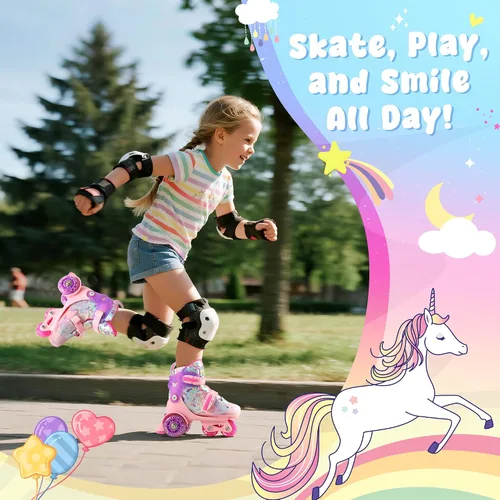 Miniatura 8 de Patines de Ruedas para Niños Principiantes - ZOOBLISS Patines de Ruedas para Niños Pequeños para Niños y Niñas de 3 a 7 Años con Ruedas que se