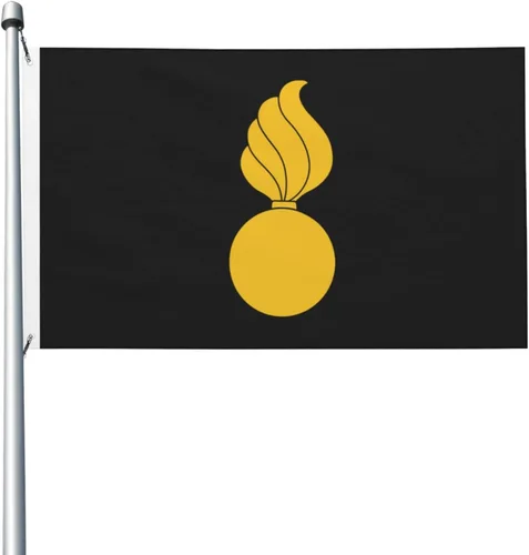 Banderas de insignia de rama de artillería de doble cara de 3 x 5 pies, bandera ligera para decoración al aire libre, banderas para fiestas en el