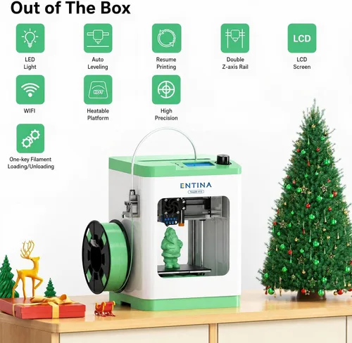 Miniatura 2 de Entina TINA2S Impresoras 3D con impresión WiFi en la nube, totalmente montadas con nivelación automática, enorme biblioteca, mini impresora 3D