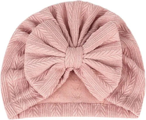 Miniatura 26 de Gorro de punto para bebé con lazos lindos turbante para envolver el sombrero (MZ6)