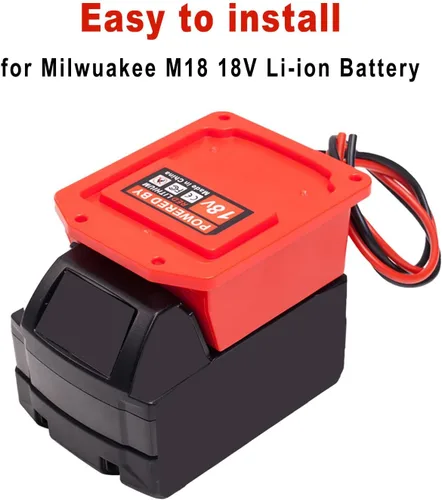 Miniatura 6 de Adaptador para Power Wheel para batería Milwaukee M18 de 18 V, conector de potencia calibre 14
