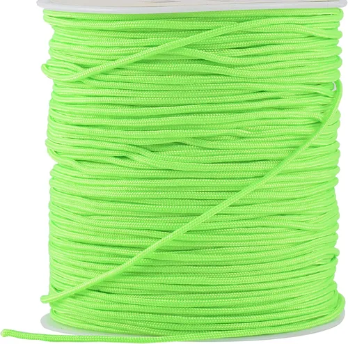 Miniatura 111 de KONMAY 1 rollo de cuerda de nailon para hacer pulseras de 150 yardas, trenzado de nailon Shamballa Macramé/cordón de cuentas de 0.4mm, cordón