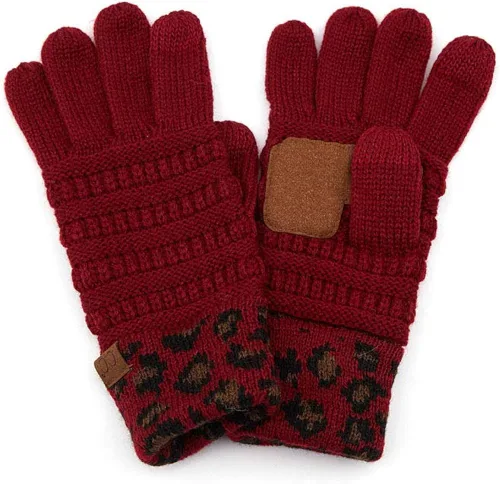 Miniatura 4 de ScarvesMe Juego de 3 bufandas y guantes de leopardo para mujer